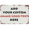 Oudrspo Targa in metallo personalizzata Targa segnaletica personalizzata Decorazioni per la casa - Targhe in latta personalizzate Decor con immagine Testo Logo 8x12