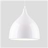 Chao Zan E27 Metallo Moderna Industriale Lampadario Illuminazione a Sospensione Moderno Metallo e Illuminazione a Sospensione Lampadario Plafoniera in Alluminio Ristorante Bancone Cafe Bar Cucina ( Bianco)