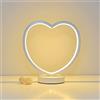 FBITE Lampada da scrivania Creativa per Interni Lampada da Tavolo a LED a Forma di Cuore Lampada da Comodino per Camera da Letto Matrimoniale Lampada da Tavolo Piccola Luce Notturna Luce ambiental