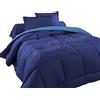 Tata Home Judit Trapunta Tinta Unita Duble Face Invernale Imbottita 350 gr/mq 100% Morbida Microfibra di Poliestere Misura 2 Piazze Letto Matrimoniale 260x260 cm Colore Blu Avio