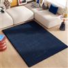 TAPISO Essence Tappeto Shaggy a Pelo Lungo Nero Tinta Unita Morbido Moderno Design Rettangolare Soggiorno Camera da Letto ÖKOTEX, Polipropilene, Blu Scuro, Rechteck 200 x 300 cm