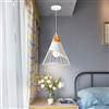 Chao Zan Semplice moderno Illuminazione a sospensione Lampada sospensione in metallo creativo Forma di cono in legno massello Luci a sospensione regolabili Lampadari per sale da pranzo E27 MAX60W Ø25CM Bianco