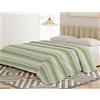BANZAII TEXTILE INNOVATOR ONLINE Banzaii Telo Copriletto Multiuso 250x250 cm, Copridivano Universale, Telo Arredo per Letto e Divano, Copritutto Resistente Iris Verde