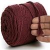 MeriWoolArt® Corda Macramè Naturale, 100 m Macramè Corda 6 mm, Corda in Cotone Morbido per Macramè Acchiappasogni, Arazzo da parete Macrame, Decorazione Macramè Fai da Te, Spago per Decorazioni
