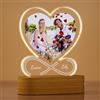 Rainsar Lampada Personalizzata con Immagine Luce Notturna LED Lampade, Portafoto Foto Personalizzata Idee Regalo San Valentino Anniversario Natale, 3D Cuore Amore Lampade Illusione Ottica
