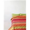 Bassetti Completo Lenzuola Letto Piazza e Mezza, Lenzuolo Sopra 180x280 cm, Lenzuolo Sotto con Angoli 125x200 cm e una Federe 50x80 cm, In Cotone (righe arancione)
