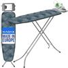 KADAX Asse da Stiro Pieghevole 110x30 cm - Verde a quadri scuri con Struttura in Metallo - Per Stirare Camicie in Spazi Ridotti - Piano 3 Strati con Portaferro Resistente al Calore e al Vapore Made i