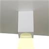 Partenopeautensili® Plafoniera moderna lampada Porta Faretto da soffitto in gesso verniciabile luce LED 60W per faretti GU10 tensione ingresso 230V (Luce Naturale 4000K, Quadrato)