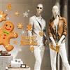 kina - UVNT0268 Vetrofanie Natalizie Adesivi Decorazione Vetrine Negozi Trasparente Removibile Riposizionabile - Palline Natale Ing Merry Christmas Buone Feste Happy New Year 130x40 cm