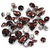 Brillabenny Mix 50 Pietre CASTONI Strass da Cucire Vetro CABOCHON Sew On Rhinestone Claw Sewing Shoes Decoration Stone DIY Accessories (Tea Marrone)