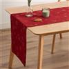 GAMUSI Runner da tavola Natale Jacquard filo dorato Tavolo da pranzo cucina decorazione natalizia 45 x 135 cm colore rosso