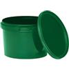BenBow Secchio con coperchio, 0,5 l, verde, 10 x 0,5 litri, per alimenti, stabile, ermetico, a prova di perdite, inodore, contenitore in plastica, vuoto