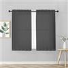 IlGruppone Coppia Tendine Tende 60 x 150 Cm Finestra Semi Oscuranti A Tinta Unita Leggera Cucina Camera Cameretta 2 Pannelli - Topo