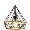 Mengjay E27 Industriale Retro Lampadario Di Soffitto Vintage Luce Pendente Di Diamanti Luce Ciondolo Con Paralume in Ferro Battuto per Cafe, Bar, Cucina, Corridoio