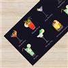 IlGruppone Tappeto Cucina Antiscivolo Made in Italy Passatoia Antimacchia Multiuso Corridoio Soggiorno Lavabile in Lavatrice - Cocktail Simple - 50x100 cm