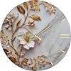 Generico Orologio da Parete, Soggiorno, Cucina, Moderno,Effetto marmo, Base legno, Lavorazione a resina, Numeri a rilievo, Diametro disponibile 40/60/80/100 cm, Made in Italy (iris, 40)
