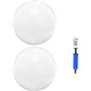 flexman 2 Luci Galleggianti per Piscina, LED Grande Pallone da Piscina Galleggiante Luce Notturna Gonfiabile Solare per Piscina con Pallone da Spiaggia con Telecomando a 28 Tasti