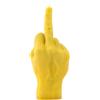 CandleHand Candela per gesti delle mani F*CK YOU - Dito medio - Grande mano reale Dimensioni 22 x 9 x 8 cm - Compleanno insolito, ufficio, regalo di inaugurazione della casa (Giallo)