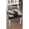 PETTI Artigiani Italiani - Cuscini Sedie Cucina Set da 6, Effetto Marmo Nero e Bianco 40x40 cm, Coprisedie Quadrati con Elastico per Sala da Pranzo in Microfibra, 100% Made in italiani