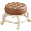 Generic Sgabello Piccolo con rotelle, Sgabello per Pedicure, Sgabello Girevole con Ruote, Sgabello Regolabile a 360°, Sgabello da Toilette con rotelle, per Spa, casa (Beige)