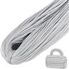 LEREATI Cordino per Borse Uncinetto, Corda Macrame 3mm x 200m Filo Macrame in Poliestere Uncinenetto e Ferri per Abbigliamento, Borse, Tappeti, Fai da Te, Regalo per Maglieria (Grigio Chiaro)