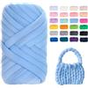 SDNAM Filato Gigante 250g Cotone Grosso Tubolare a Mano Gomitolo di Filato Chunky Yarn per Borse Coperte Cestini Nidi di Animali Domestici Artigianato Fai-da-Te (Color : 2@, Size : 2 Roll(500g))