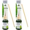 Suarez Sweet Home Collection Profumatore Ambiente Bastancini Con Olio Essenziale Profumato Floreale e Frutatto Diffusore Per La Casa 100 Ml (Tè Verde e Canapa, 2 Unità)