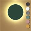 SEMANHUAOZ Applique circolare a LED, applique da parete rotonda moderna e semplice, mini illuminazione interna in metallo, 15 cm, 8 W, verde e bianco caldo, ideale for camera da letto, soggiorno, scale(Green War