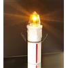 Generico LUCE GIALLO FISSA - Lumino Elettronico Votivo per Cimitero - Extradurata Batteria | Candele LED a Batteria | Piccolo per Ossario, Durata 5 Mesi