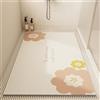 Z·Bling Tappetino Doccia Antiscivolo 60x90cm,Tappeto Doccia Senza Ventose,Tappetino Vasca Antiscivolo con Fori di Drenaggio,Floreale B