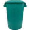 Spetebo Bidone universale, 70 l, con coperchio e 2 maniglie, colore verde