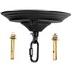 WHAMVOX Piastra di Copertura Kit in Metallo Nero per Soffitto Resistente e Verniciato, per Decorazioni Casa e Lampadari a Sospensione