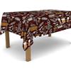 BANZAII TEXTILE INNOVATOR ONLINE Banzaii Tovaglia in PVC Cerata Antimacchia Resistente a Sole e Intemperie Facile Da Tagliare Nella Misura Che Vuoi - Happy Hour Marrone 140x500 cm