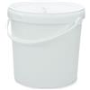 SHOBI Secchio ermetico Bianco in Plastica con coperchio idoneo per alimenti (1, 20 Litri)