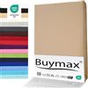 Buymax® Lenzuolo con Angoli per Topper Una Piazza e Mezza 140x200 cm - 100% Cotone Jersey, Zibell-o, per Materassi fino a 12 cm di Altezza