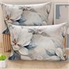 PETTI Artigiani Italiani - Coppia di Federe Cuscino 80x40 cm in Microfibra, Cuscini Arredo Camera da Letto, Divano, Salotto, Set 2 Fodere Copricuscino, Federa Floreale 14, 100% Made in Italy