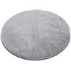 casa pura Tappetino da bagno rotondo 120 cm, grigio chiaro, morbido tappeto da bagno Shaggy, antiscivolo, lavabile, tappetino da doccia, tappetino per bagno e doccia