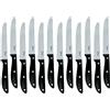 Salvinelli - Set 12 Coltelli da tavola con Punta Tonda, Polyformaldeide/Acciaio Inossidabile, 11.5 x 30 x 30 cm