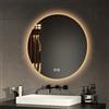 EMKE Specchio Bagno Rotondo con Luce-60 cm, 3 Colori di Luce (Bianco Caldo/Neutro/Freddo), Dimmerabile, Interruttore Touch, Funzione Memoria,Specchio Bagno LED