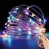 Partenopea Catena Luminosa Stringa Luci Filo Rame Micro LED Multicolore BATTERIA 100 LED Ghirlanda 10 MT Decorazioni Camere Letto Festa Matrimonio Natale Luce 8 giochi Con Telecomando