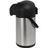METRO Professional Airpot Caraffa con Pompa ad Aria compressa | Brocca Termica Isolata, Thermos, Acciaio Inox, Adatto Anche per Uso Commerciale (1,9 Litri)