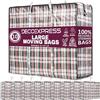 Deco Express Sacchetti per Bucato con Cerniera e Manici 75L, 60x50x25cm, Pack da 10 Borse Salvaspazio Resistenti per Vestiti e Trasloco (60 X 50 X 25 CM)