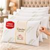 cuscini fiber - 6 Cuscini Letto Matrimoniale Ultra Soft Imbottiti con Fibra di Poliestere Molto Morbida, il Guanciale Letto Possiede un'Altezza di 15cm REGOLABILE, Federa Anallergica con Zip (Aloe)