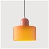 ZHNPJE Lampada a Sospensione Moderna Art Déco - Lampada a Sospensione Macaron per Soggiorno, Camera da Letto, Cucina, Ristorante e Bar (Arancione 3)