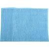 MSV - Tappetino da bagno in microfibra di ciniglia - Pelo lungo, antiscivolo - Comodo anello per appenderlo - Comfort e igiene ottimizzati - Azzurro - Singolo - 60x90 cm