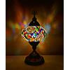 Generic Lampada da tavolo turco realizzata a mano, con cerchi multicolori
