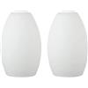 HOMEXO Paralume di Ricambio for paralumi in Vetro Smerigliato Bianco Opale Senza Collo 4,2 cm 1-5/8 Pollici Coperchio for Paralume Apertura montatore 1pz (Size : 2 Piece)