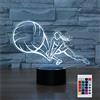 Superhongjihao - Luce notturna 3D per bambini a forma di pallavolo, lampada LED con telecomando, 16 colori intercambiabili, regalo di Natale o compleanno per bambini