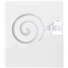 HOME ZEN HOUSEHOLD LINEN Bastone per Tenda Estensibile in Metallo, 120-210 cm o 160-300 cm, Design Moderno con Anelli, Montaggio Facile (Spirale matte white, 160-300 cm)
