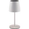 LEOLUX Columbus/s Bianco Lampada Da Scrivania, Senza Fili, Ricarica Solare. Adatta Come Abajour Da Comodino. La Lampada Da Tavolo Ha 3 Colori Di Luci Led con Intensità Dimmerabile (Bianco)